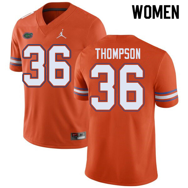 Jordan Brand Women #36 Trey Thompson Florida Gators College Football Jerseys Sale-Orange